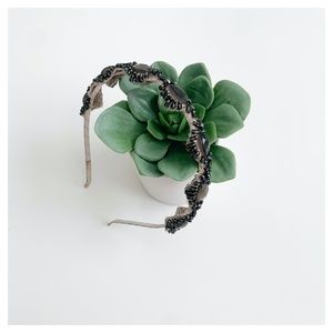 Gray Jeweled Headband